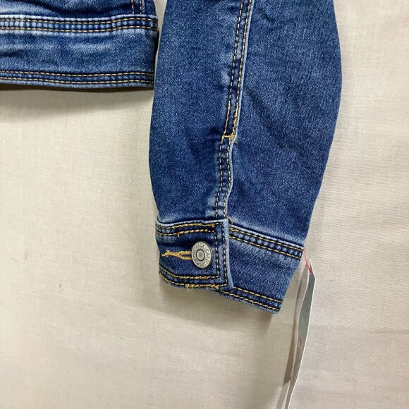 Cat & Jack Girls' Size Medium, Medium Wash Denim Style Snap Closure Jean Jacket - Picture 6 of 12